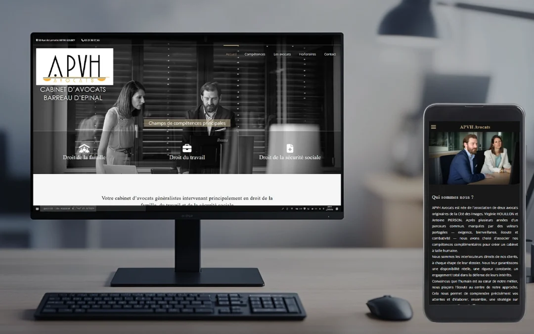 Site vitrine pour cabinet d'avocats